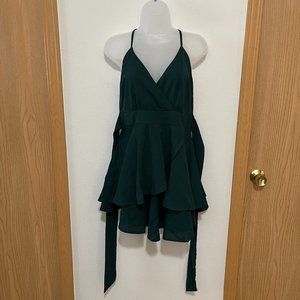 Green Cross Back Dress (Size Medium) NEVER WORN.